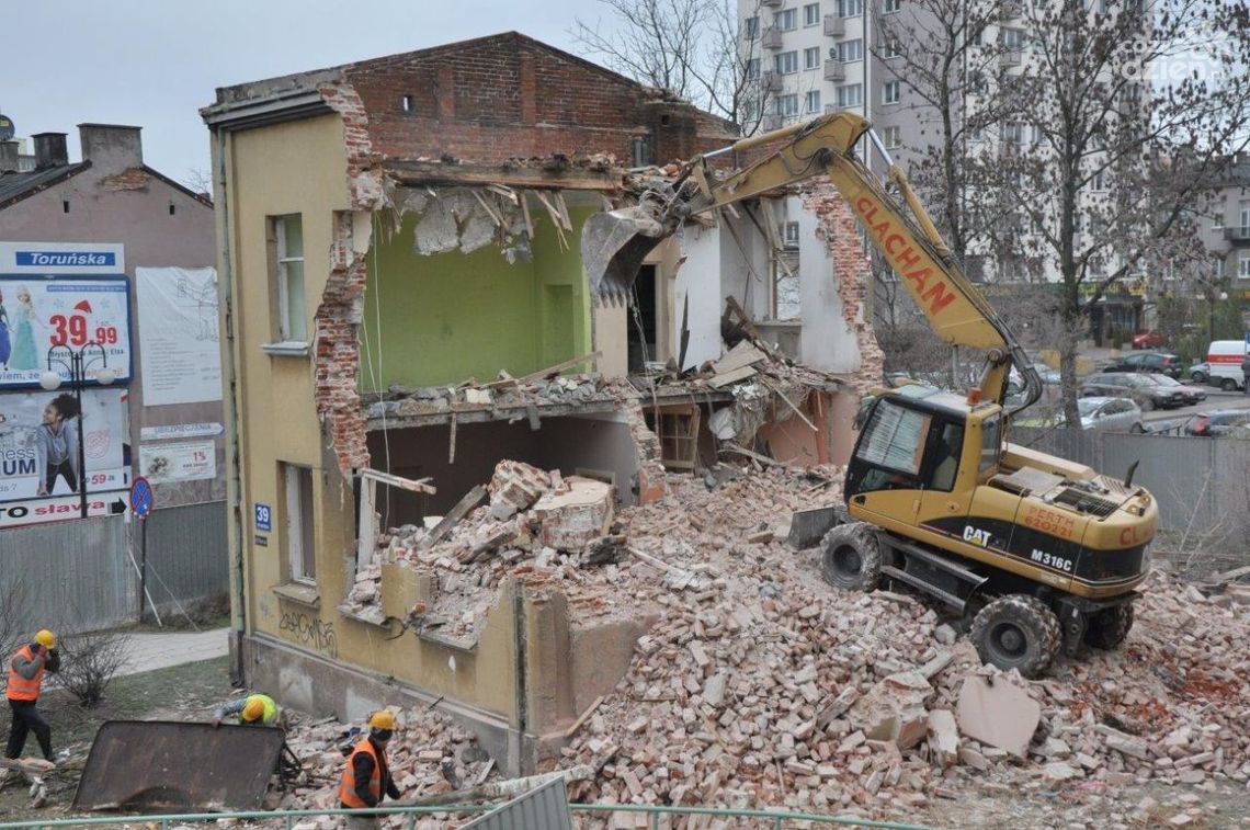 Rozbiórka kamienicy przy ul. Staszica