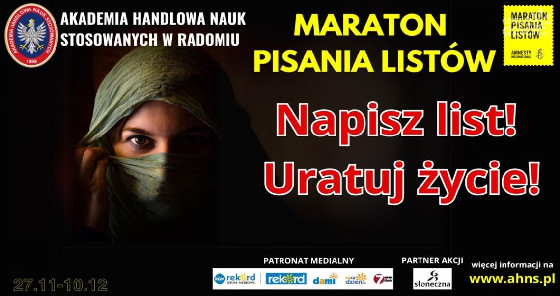 Rozpoczął się Maraton Pisania Listów Rozpoczął się Maraton Pisania Listów