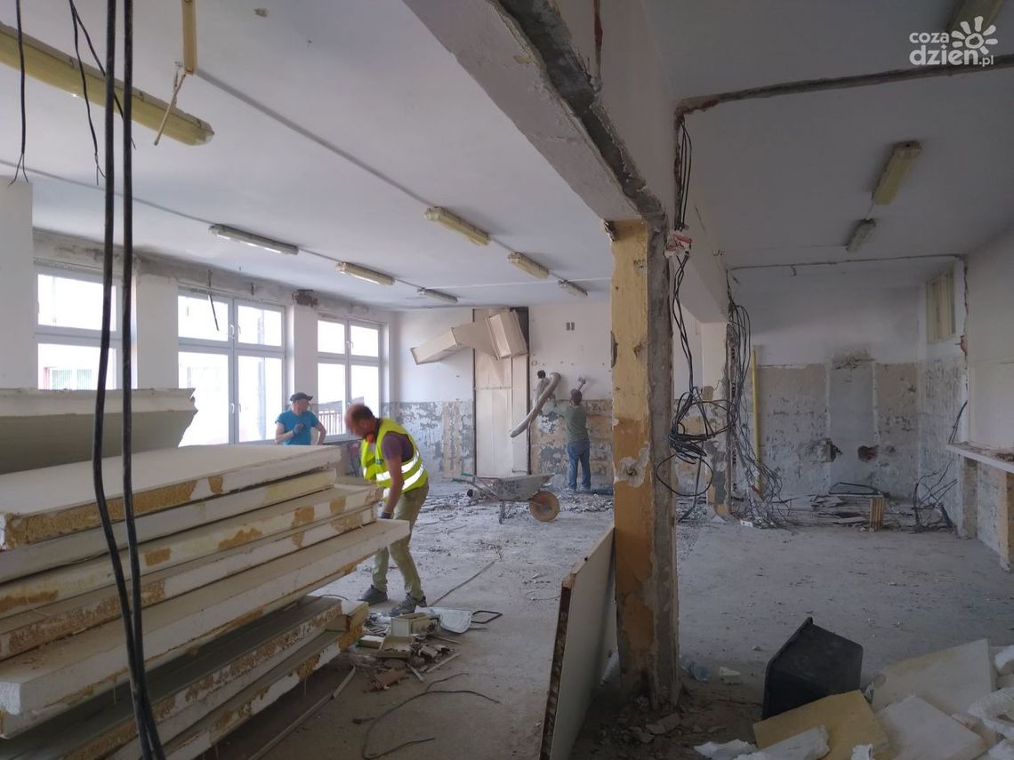 Rozpoczęły się prace przy przebudowie stołówki szkolnej w Jedlińsku