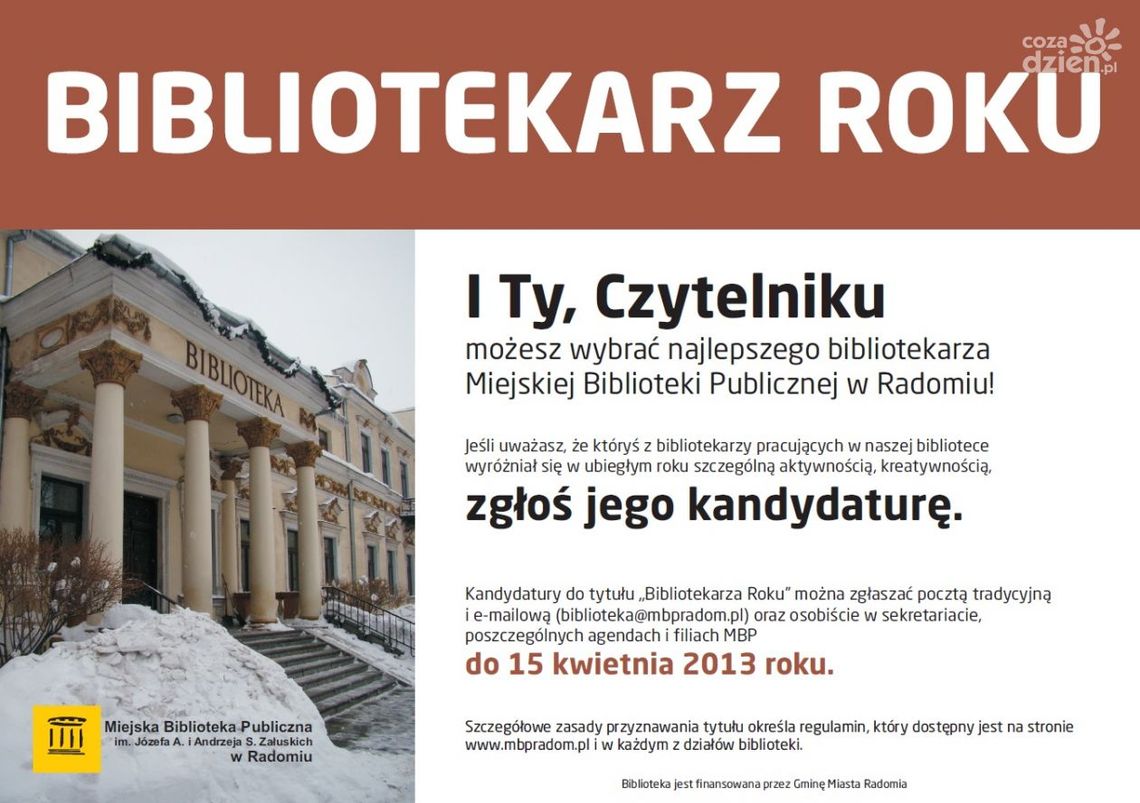 Rusza konkurs na Bibliotekarza Roku