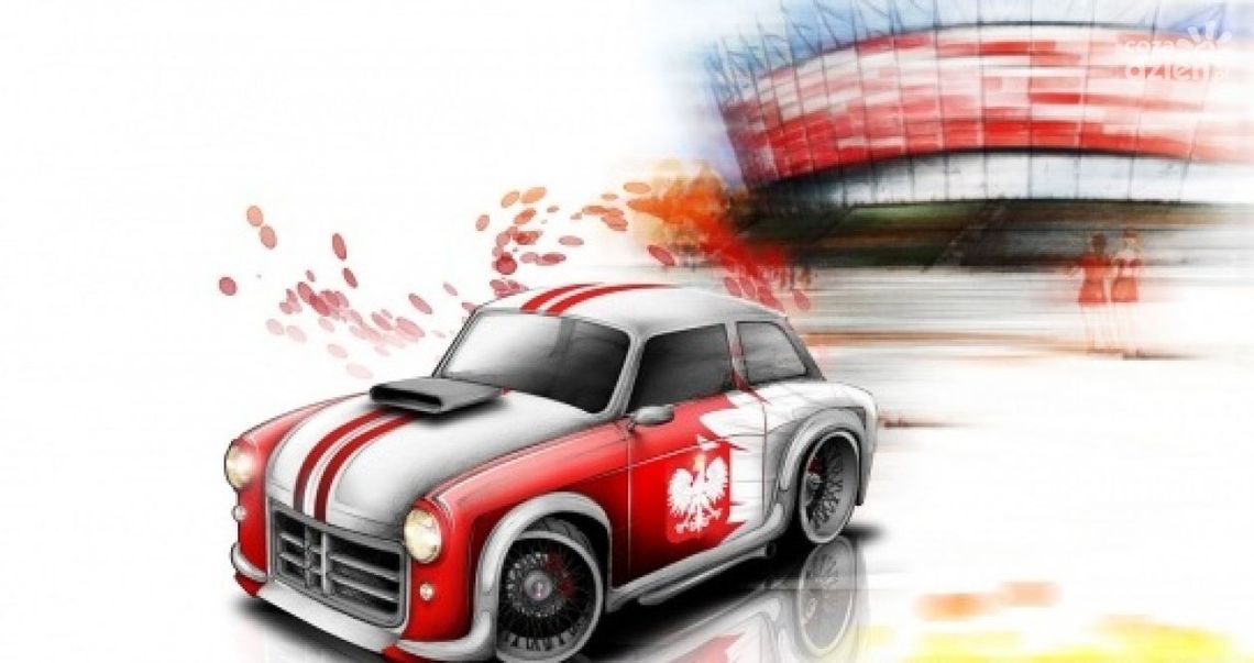 Samochód polskiej Reprezentacji na Euro 2012