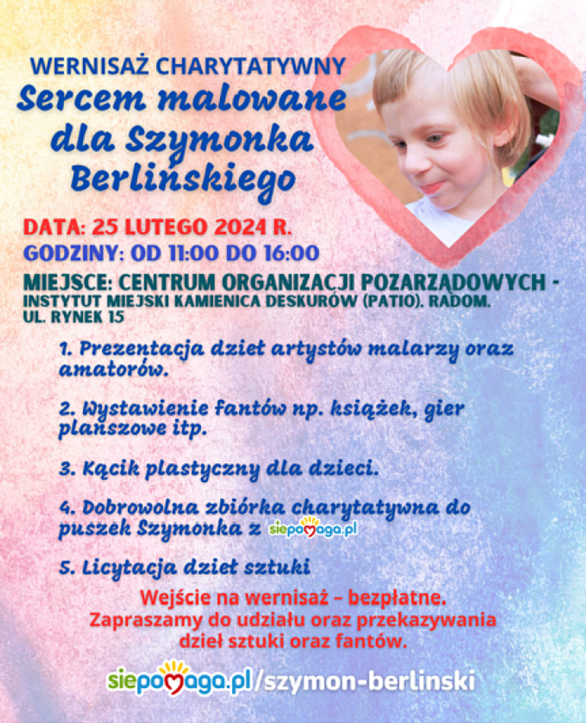 Sercem malowane dla Szymonka