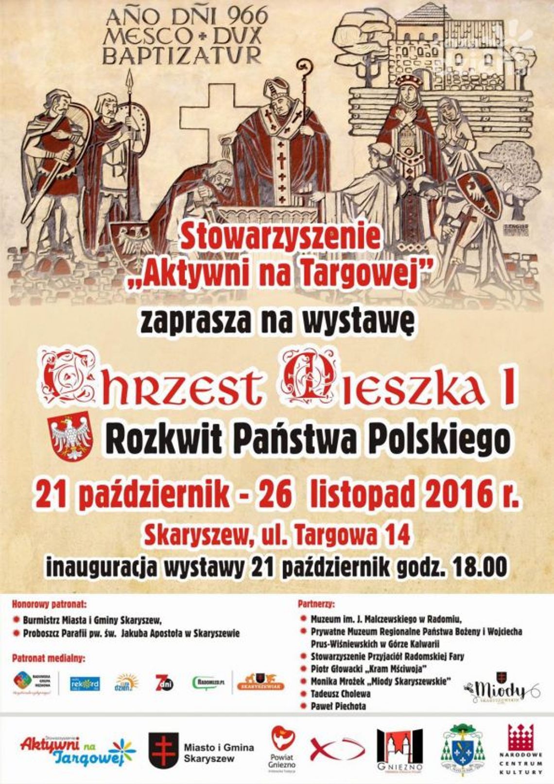 SKARYSZEW. Otwarcie wystawy „Chrzest Mieszka I - rozkwit Państwa Polskiego” SKARYSZEW. Otwarcie wystawy „Chrzest Mieszka I - rozkwit Państwa Polskiego”