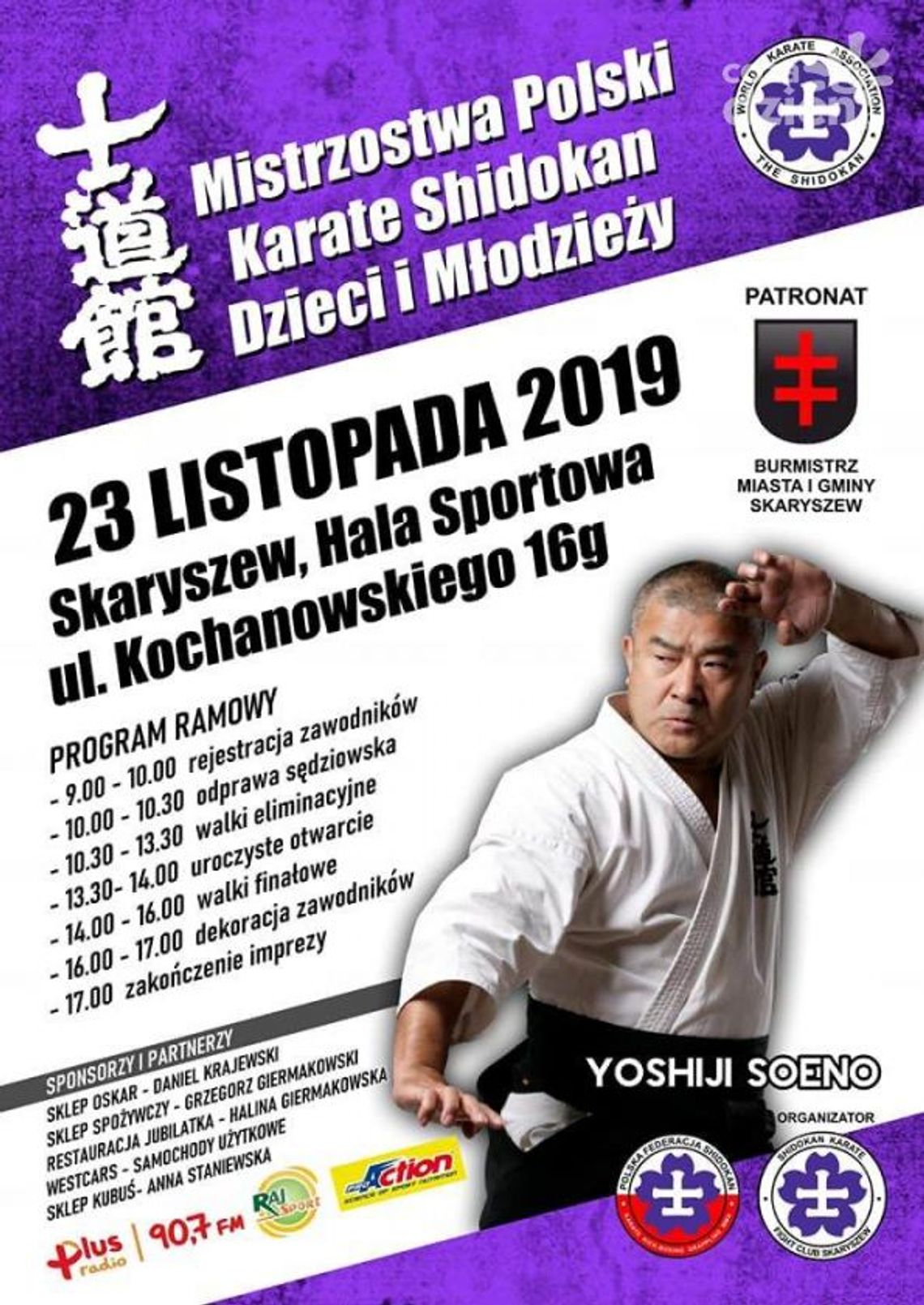 Skaryszew zaprasza na Mistrzostwa Polski Karate Shidokan