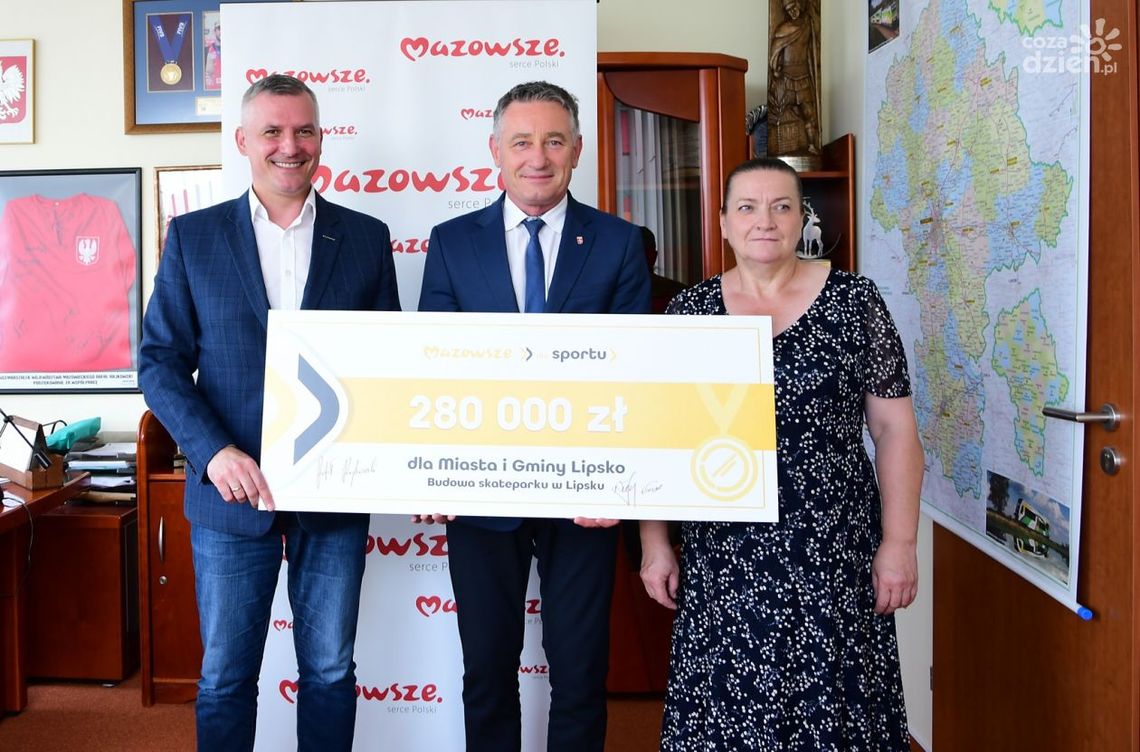 Skatepark w Lipsku z dofinansowaniem z budżetu Mazowsza