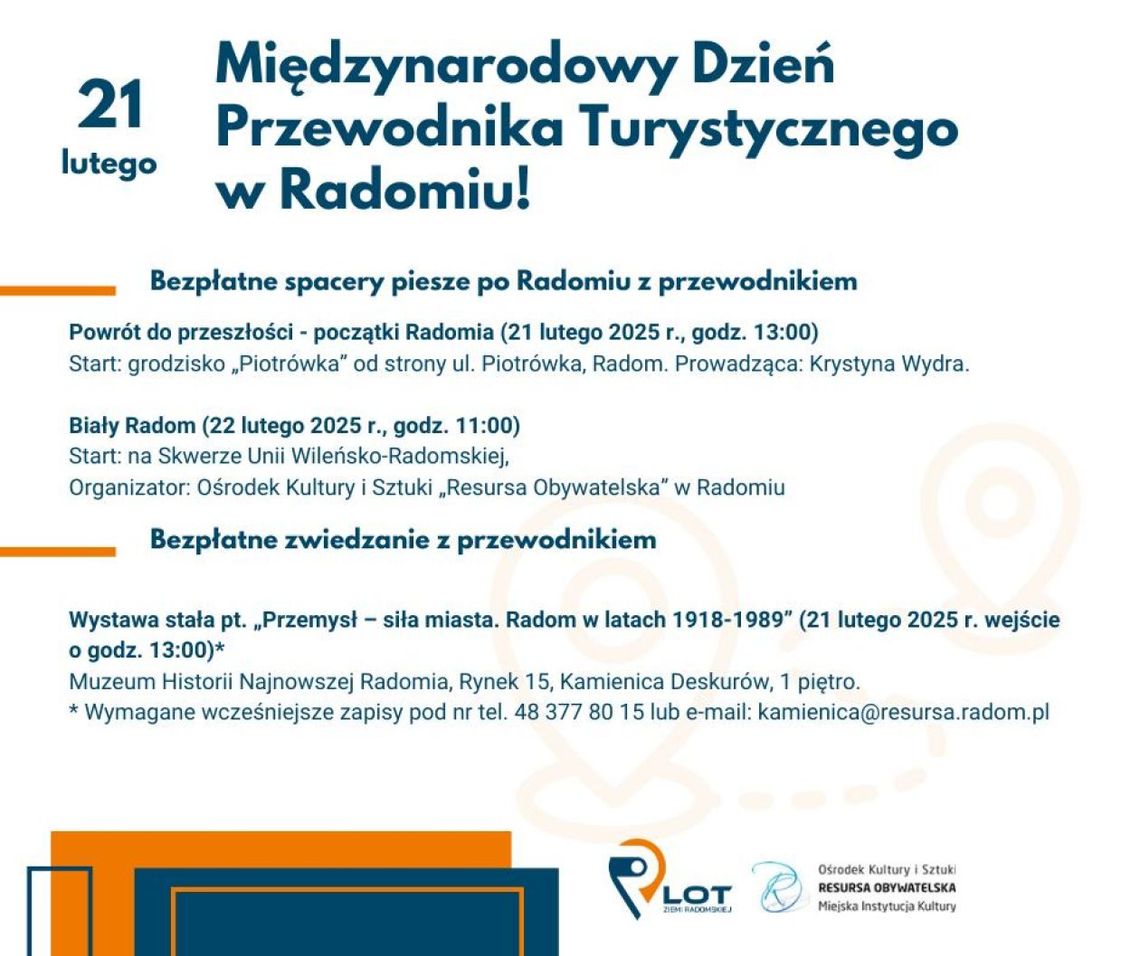 Śladami historii Radomia – spacery z okazji Międzynarodowego Dnia Przewodnika Śladami historii Radomia – spacery z okazji Międzynarodowego Dnia Przewodnika
