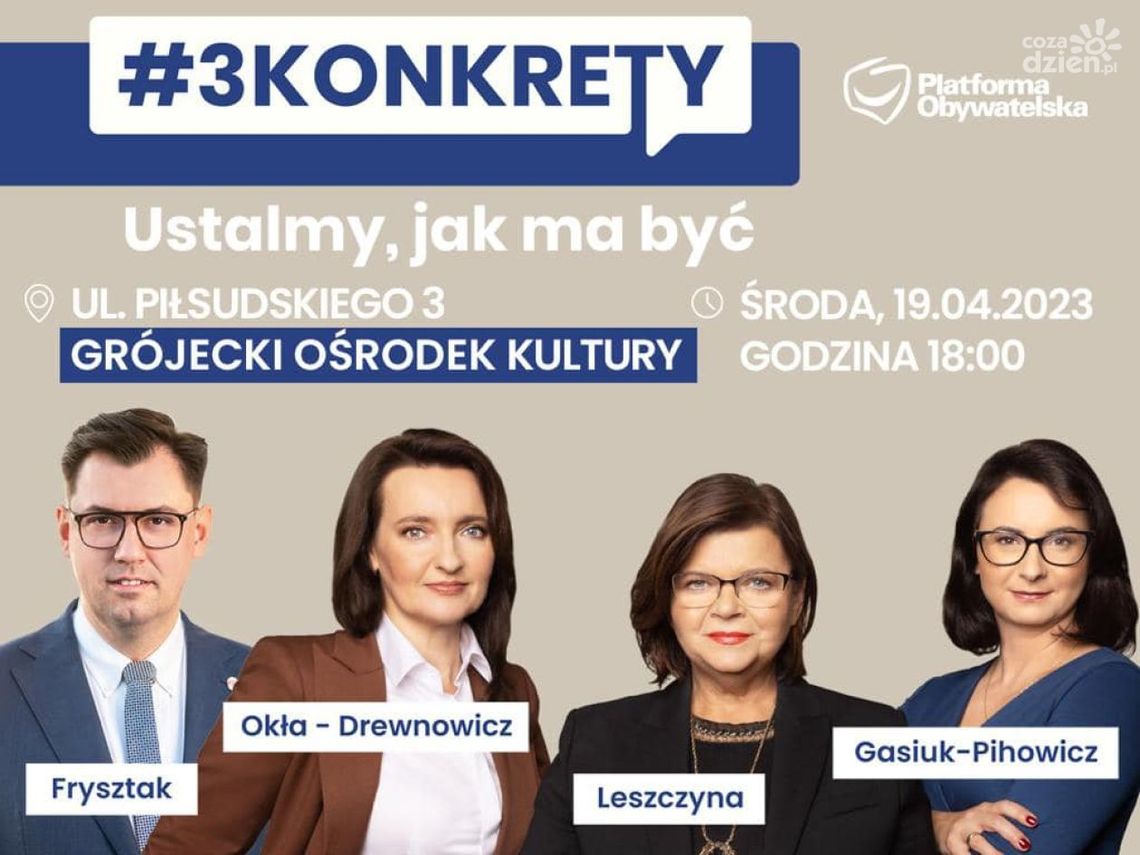 Spotkanie z posłami Platformy Obywatelskiej w Grójcu