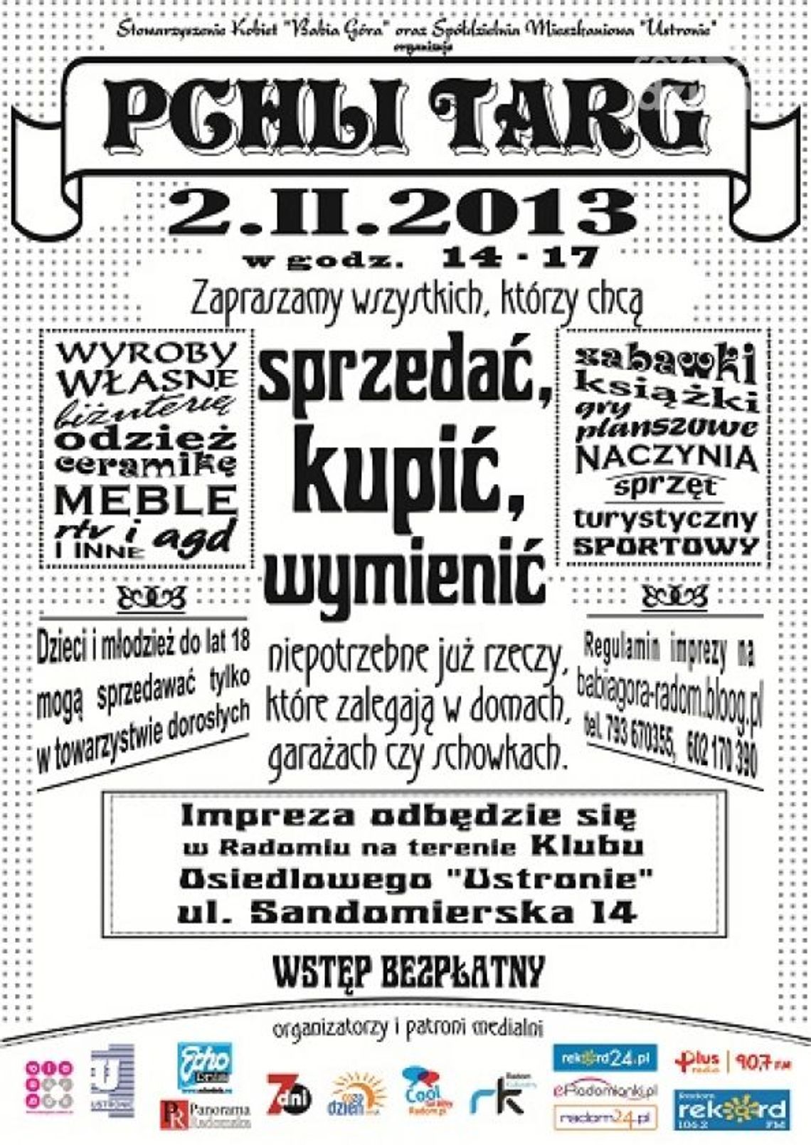 Sprzedaj, kup, wymień - czyli "Pchli Targ" na Ustroniu