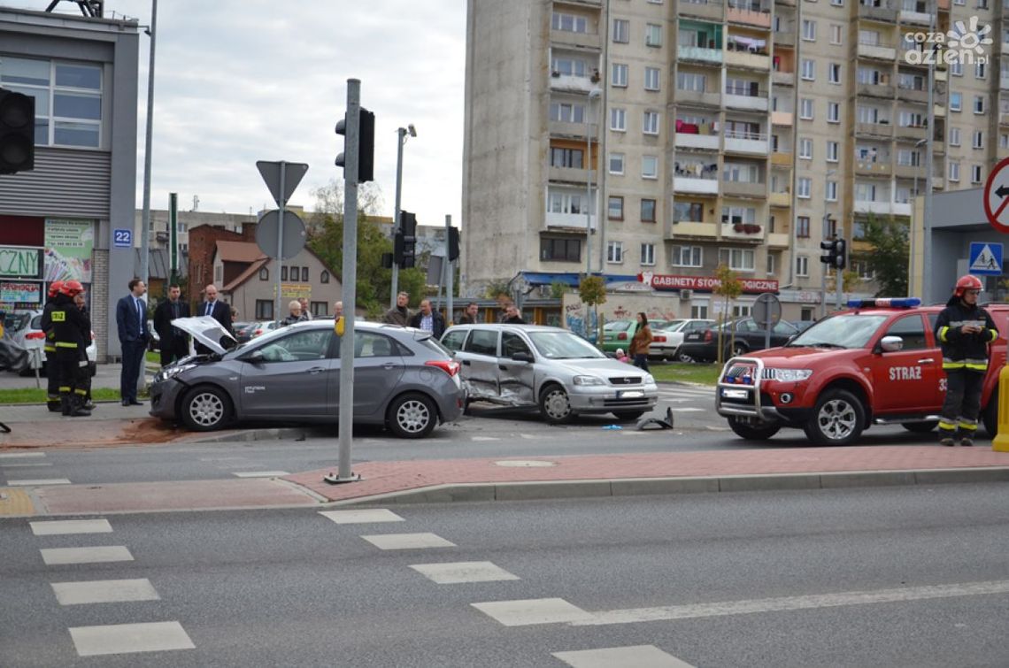 Stłuczka przed Aquaparkiem