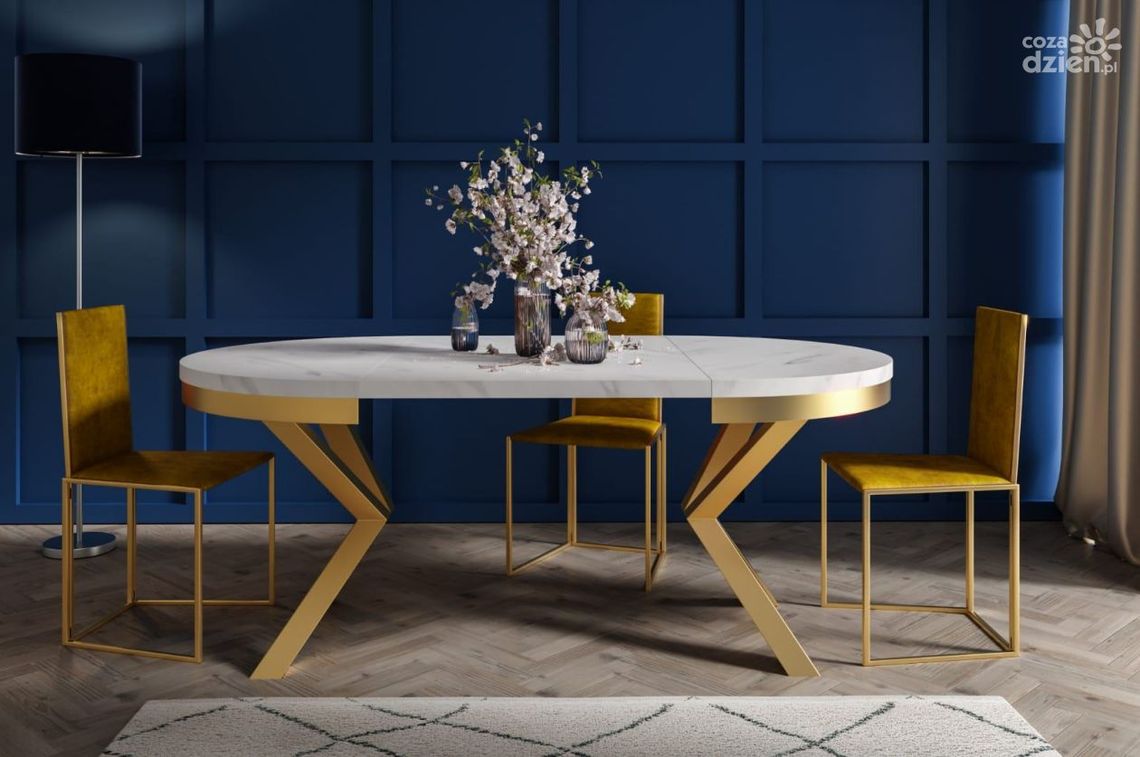 Stół do jadalni - rozkładany, okrągły, laminowany Stół do jadalni - rozkładany, okrągły, laminowany