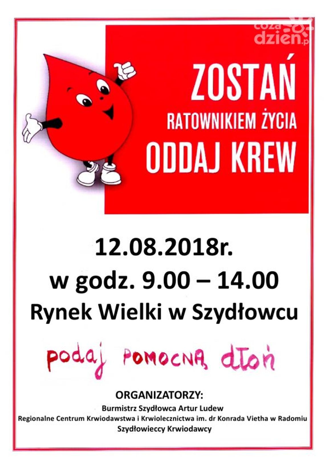 Szydłowiec. Przyjdź i oddaj krew