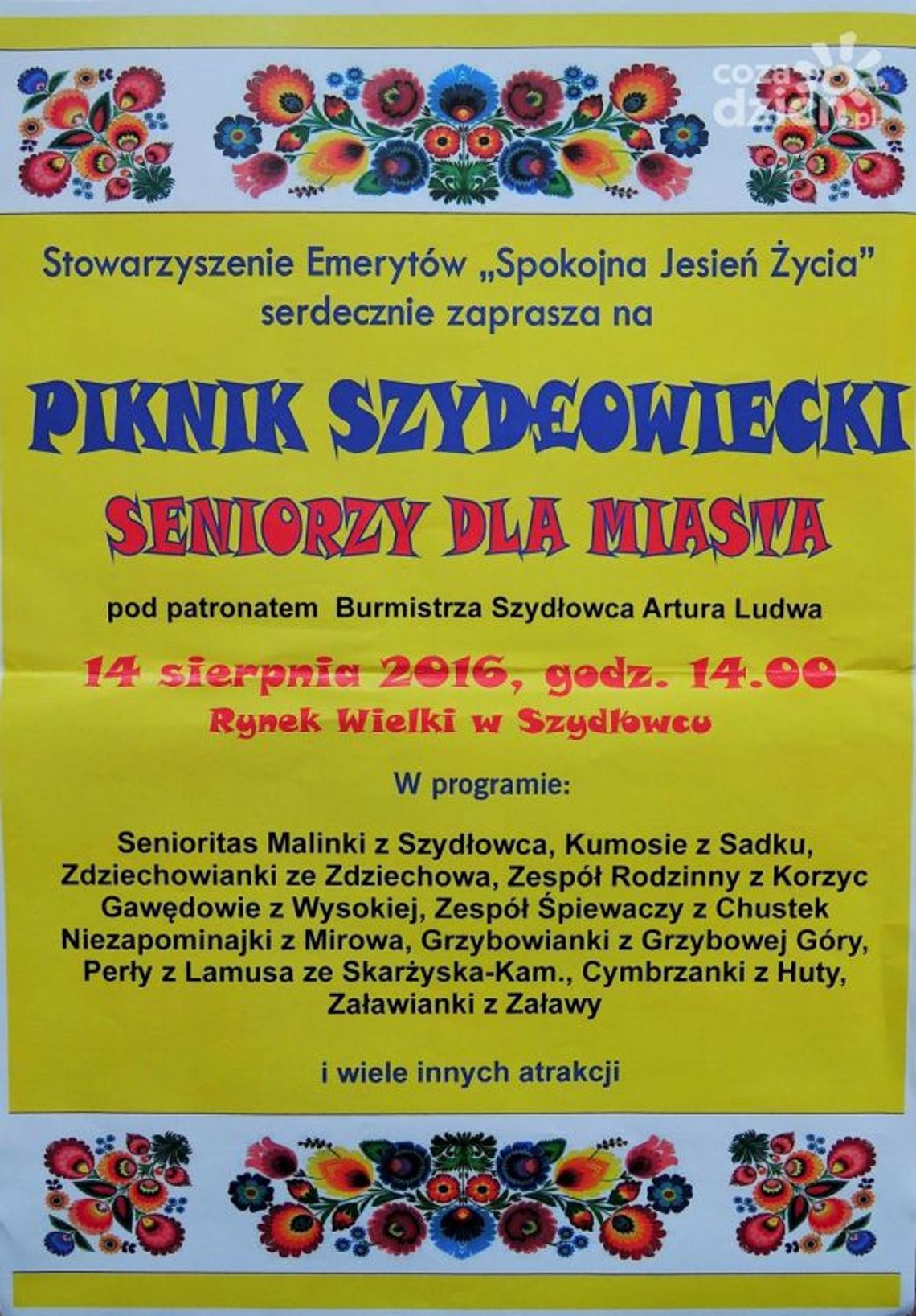 SZYDŁOWIEC. Seniorzy dla miasta SZYDŁOWIEC. Seniorzy dla miasta