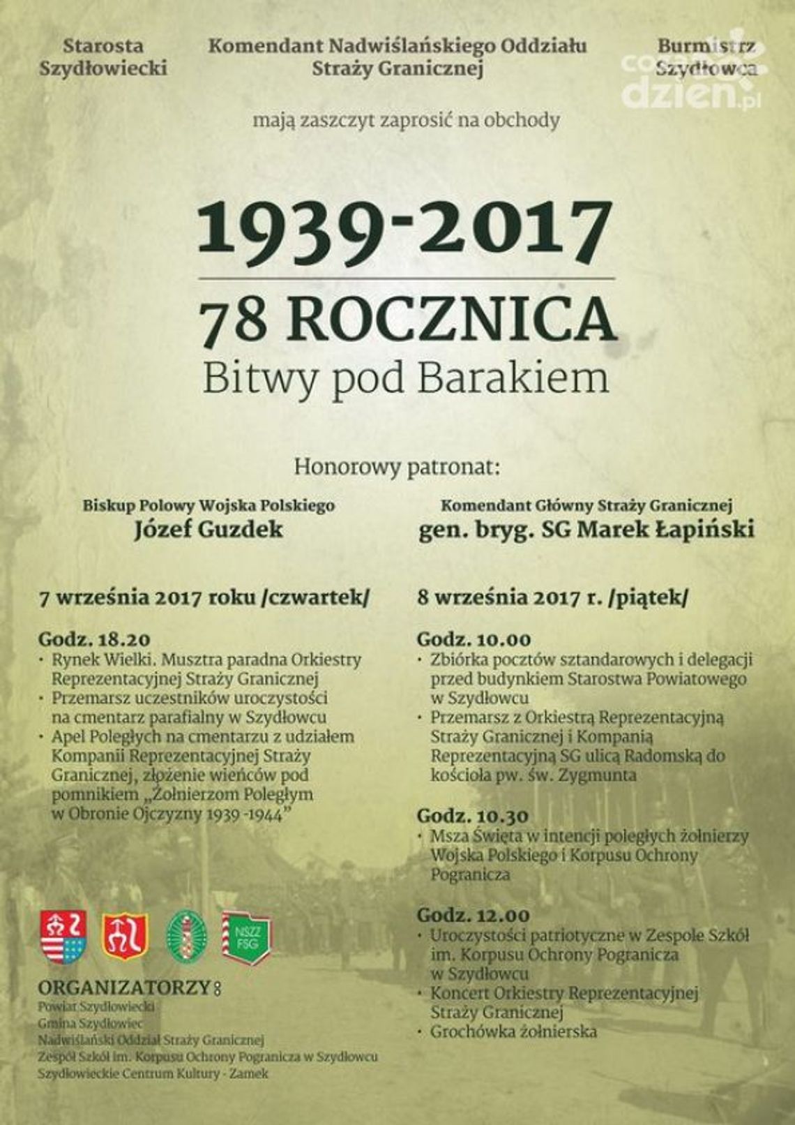 Szydłowiec zaprasza na obchody bitwy pod Barakiem