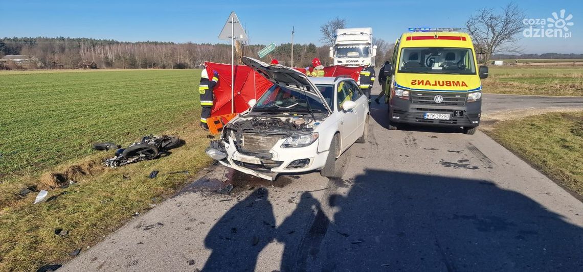 Tragiczny wypadek. Nie żyje motocyklista