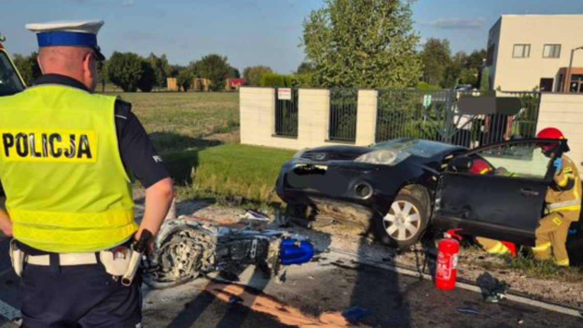 Tragiczny wypadek w powiecie białobrzeskim. Nie żyją dwie osoby