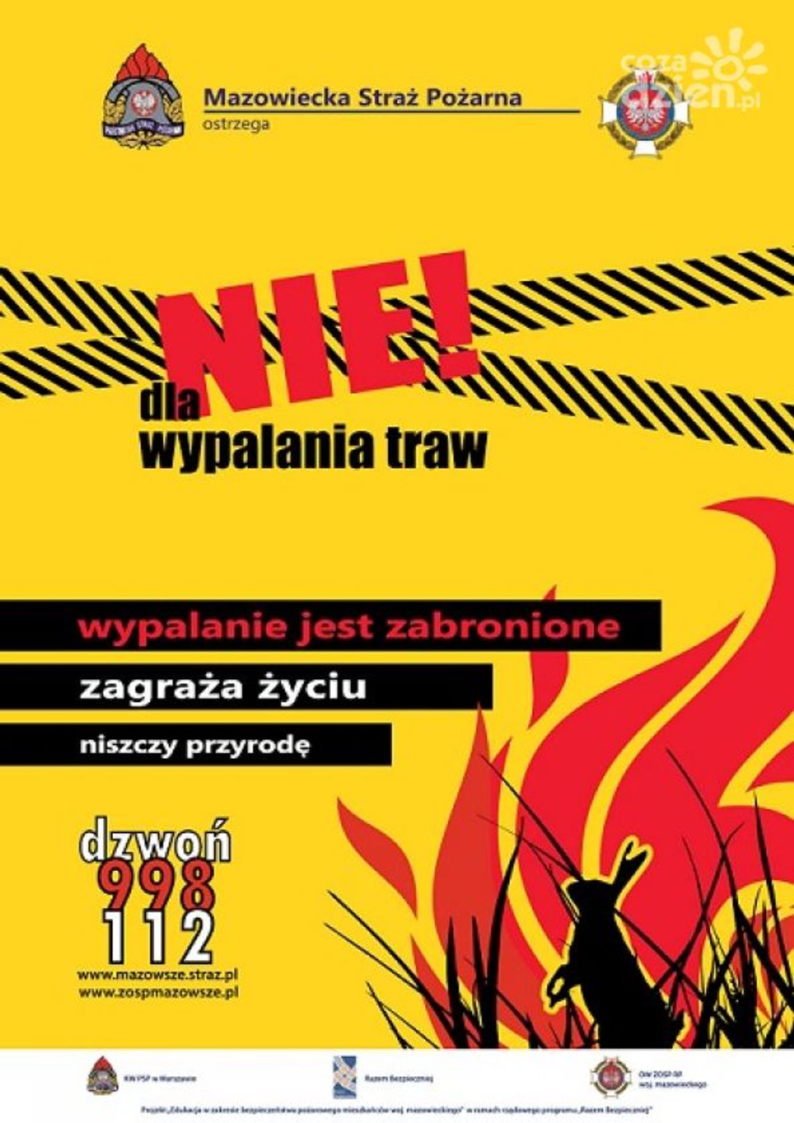 Tylko w czwartek 10 pożarów traw. Mógł spłonąć las Tylko w czwartek 10 pożarów traw. Mógł spłonąć las