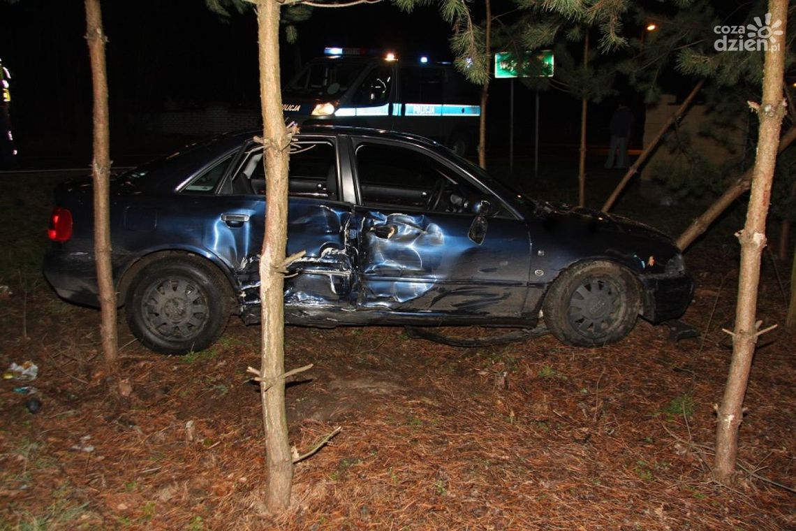 Uderzyła w drzewo, trafiła do szpitala