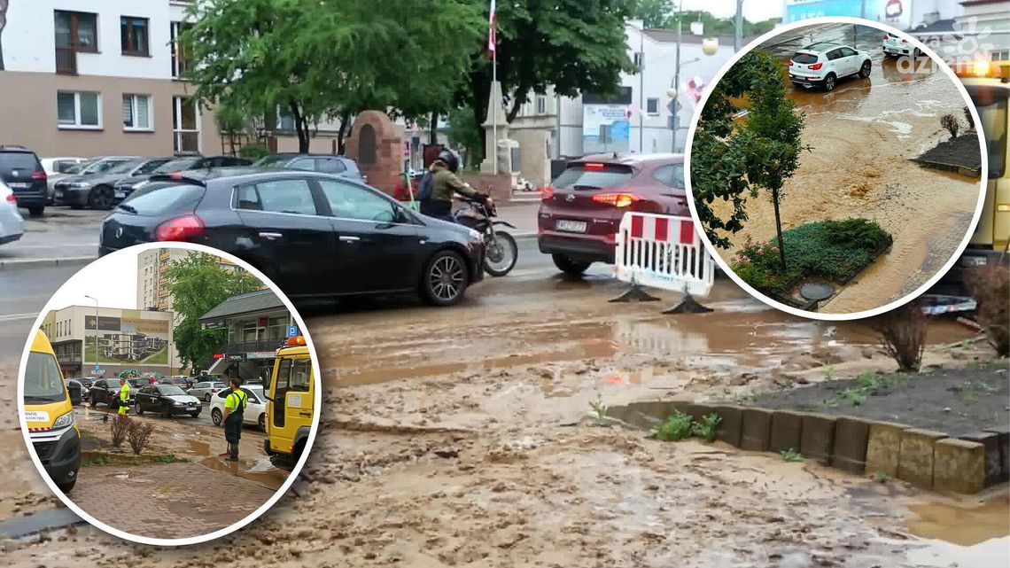 Ulicą Żeromskiego popłynęła rzeka! Awaria w centrum Radomia