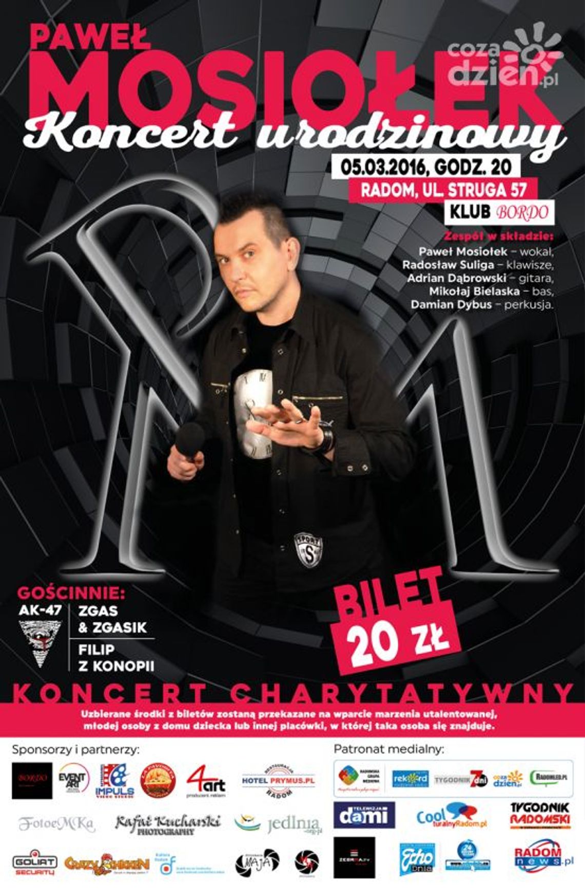 Urodzinowy koncert Pawła Mosiołka w Klubie Bordo Urodzinowy koncert Pawła Mosiołka w Klubie Bordo