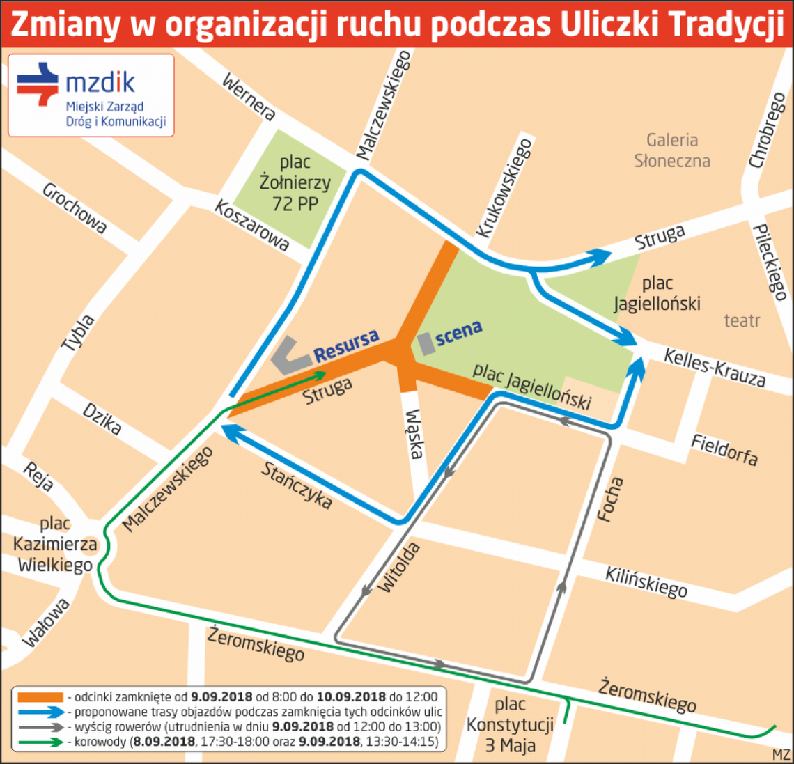 Utrudnienia w ruchu podczas Uliczki Tradycji