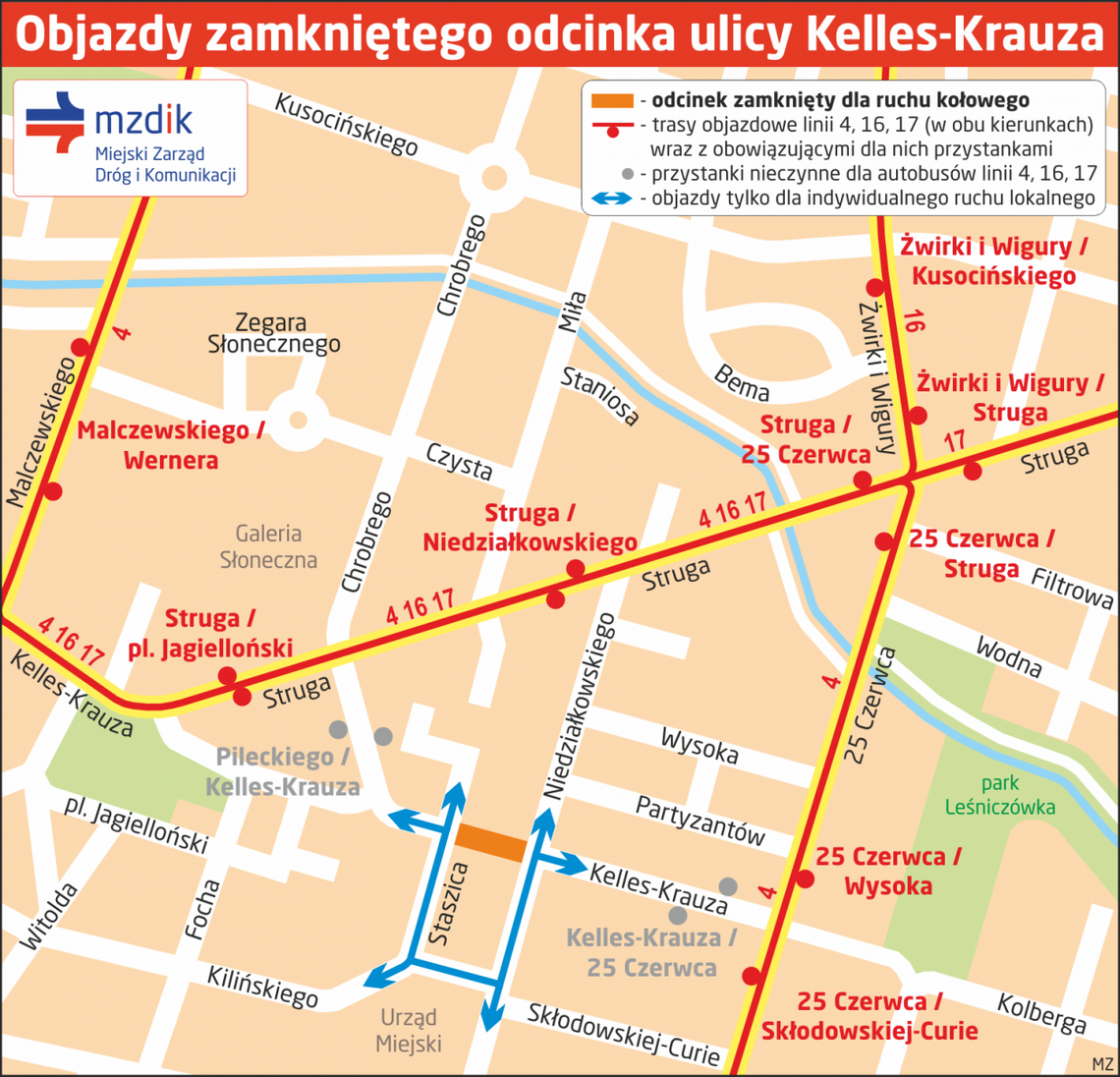 Uwaga będzie objazd w centrum Radomia