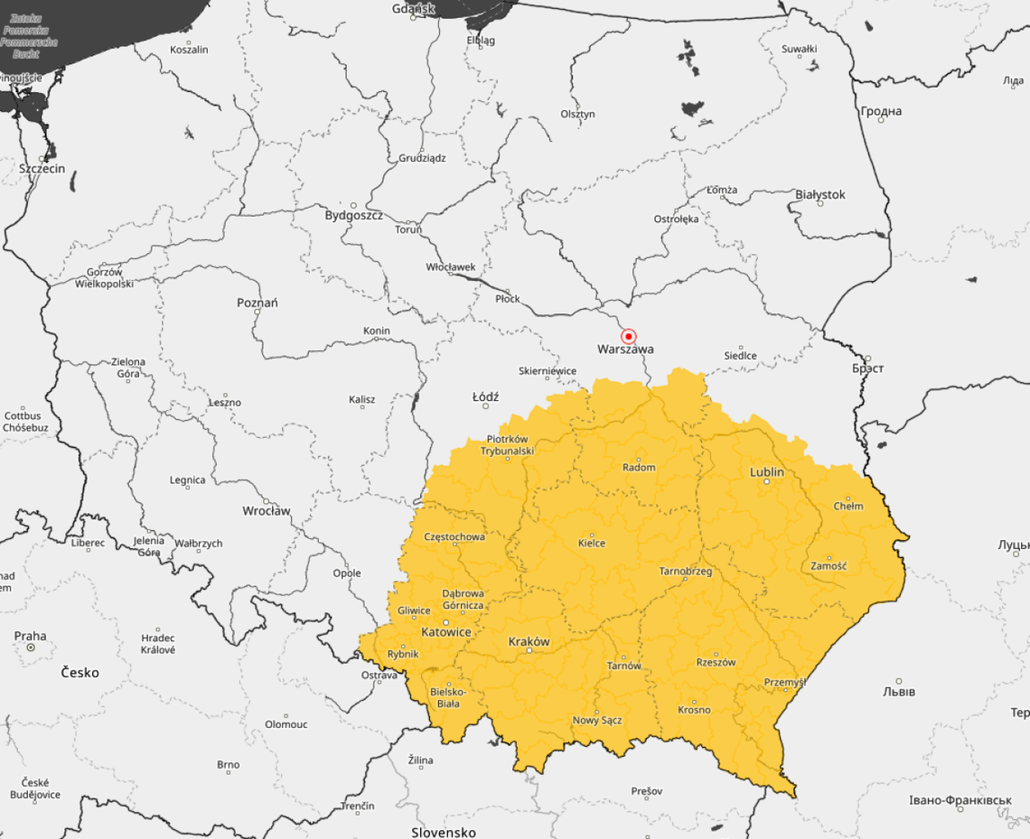 Uwaga! Mogą wystąpić burze z gradem Uwaga! Mogą wystąpić burze z gradem