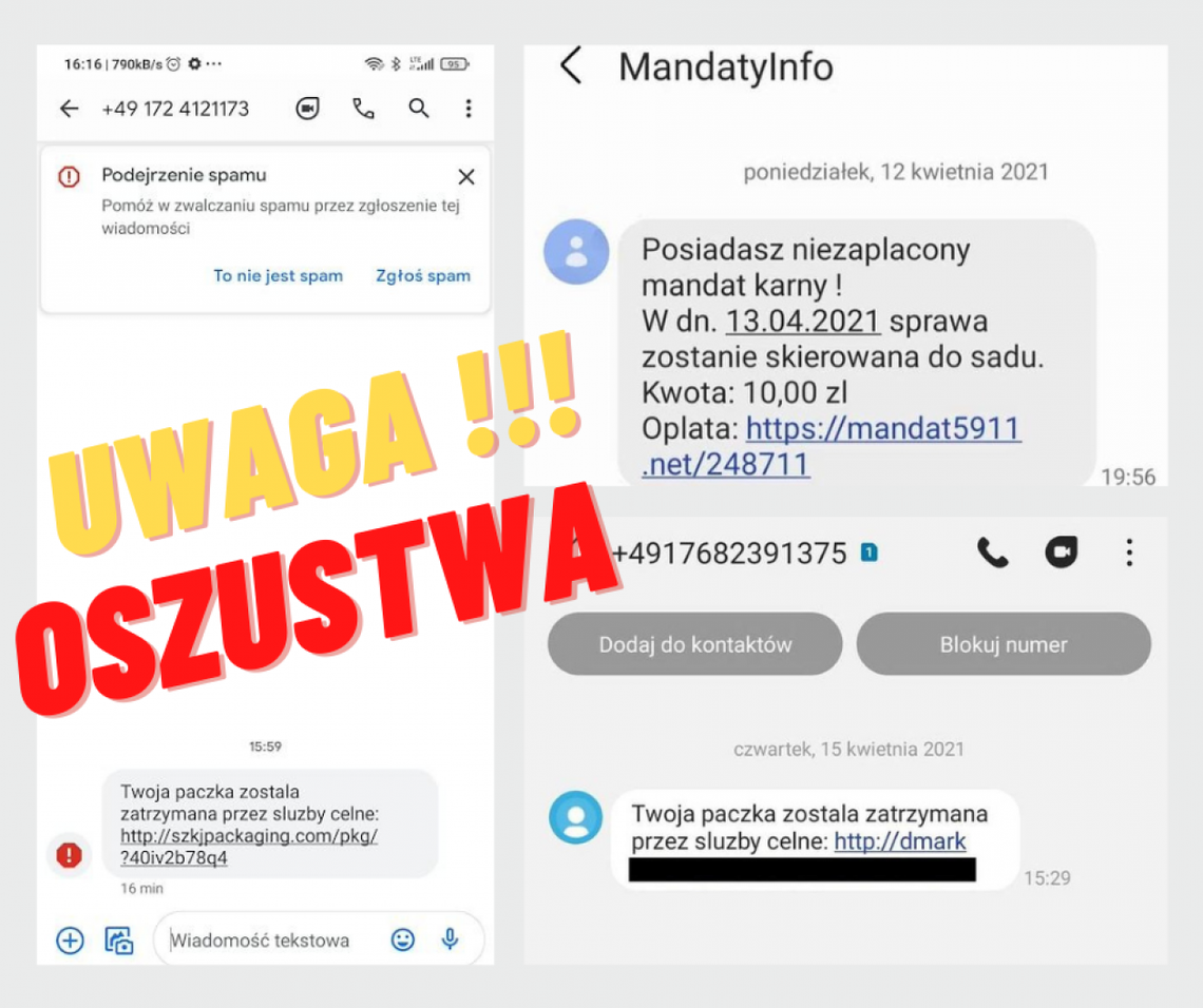 Uwaga na fałszywe SMS-y