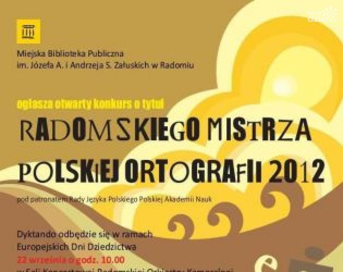 VII Dyktando radomskie - zgłoś się! VII Dyktando radomskie - zgłoś się!