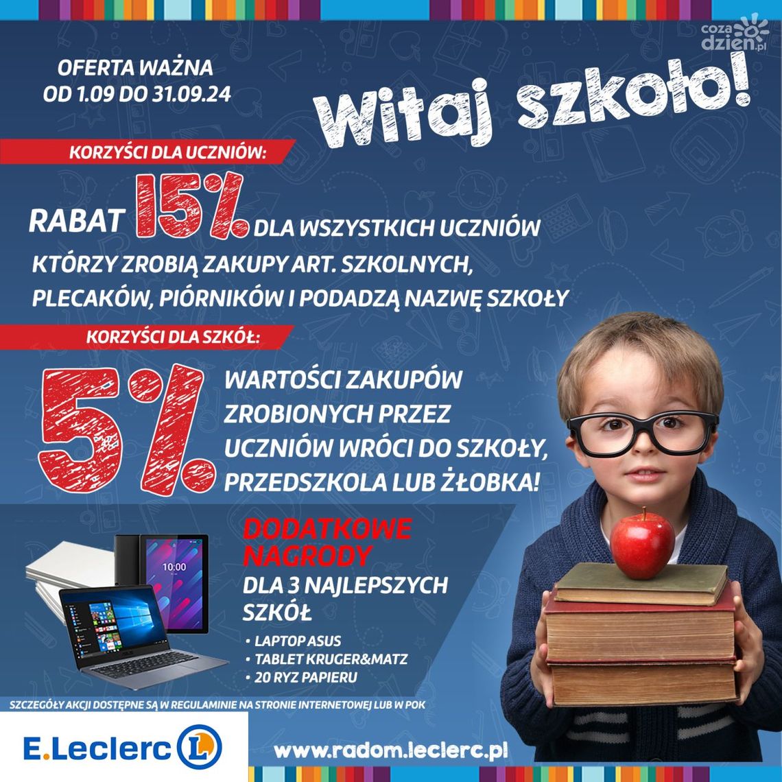 "W E.Leclerc się opłaca. Za zakupy szkolne - Kasa Wraca"
