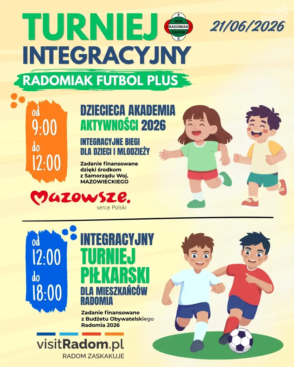 W niedzielę Integracyjny Turniej RKS Radomiak Futbol Plus