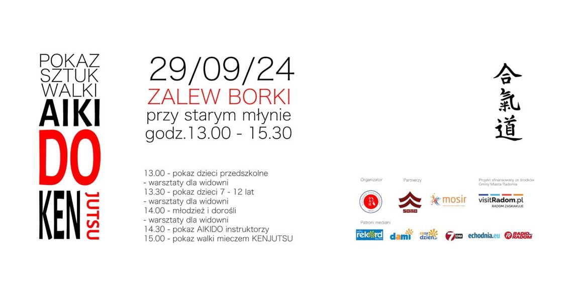 W niedzielę nad zalewem na Borkach odbędzie się pokaz sztuk walki Aikido i Kenjutsu