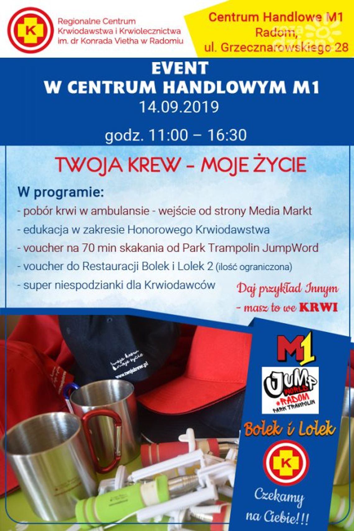 W sobotę możemy oddać krew