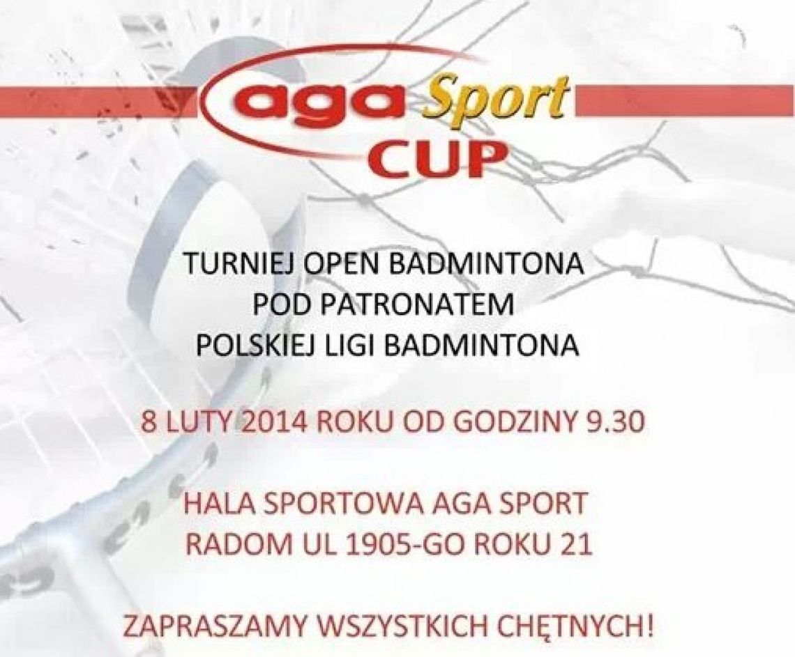 W sobotę turniej badmintona - zapisy trwają