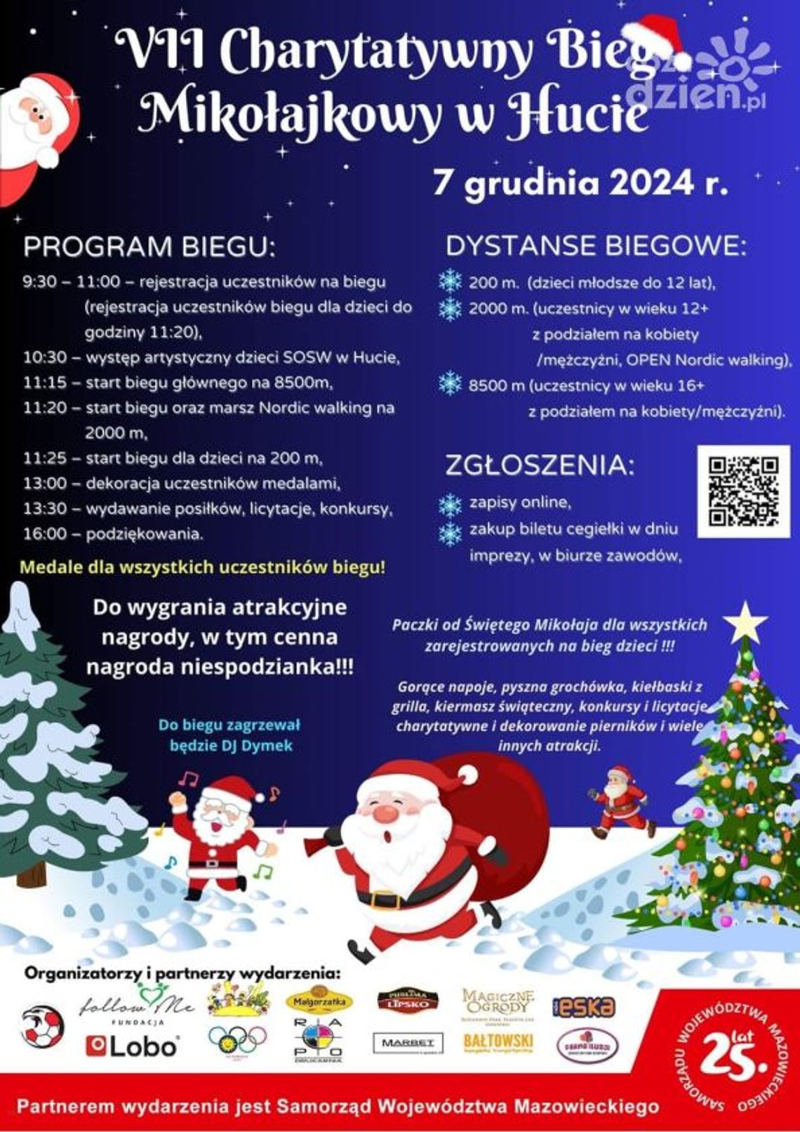 W sobotę VII Charytatywny Bieg Mikołajkowy w Hucie