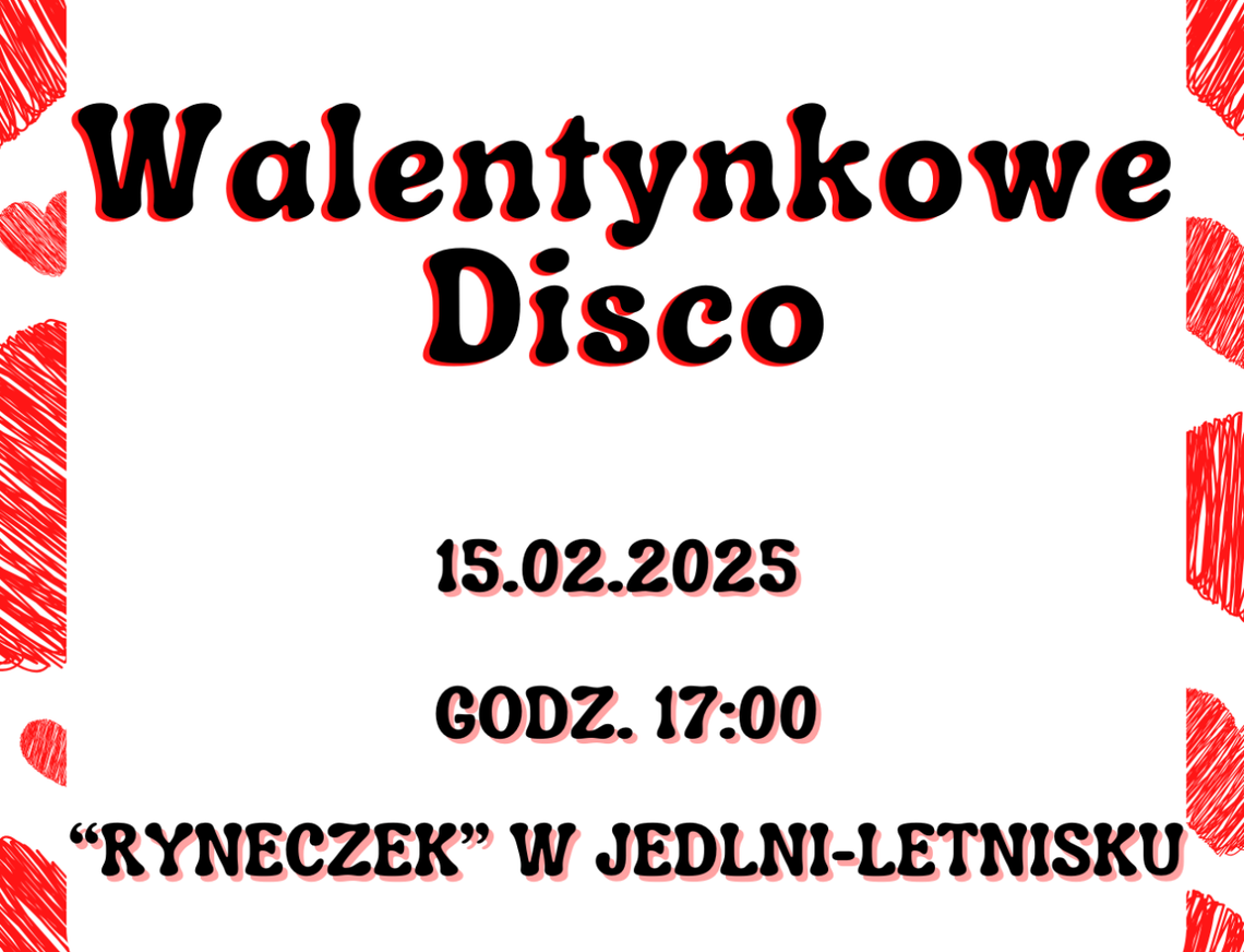 Walentynkowe Disco w Jedlni-Letnisku – taneczna zabawa już 15 lutego!
