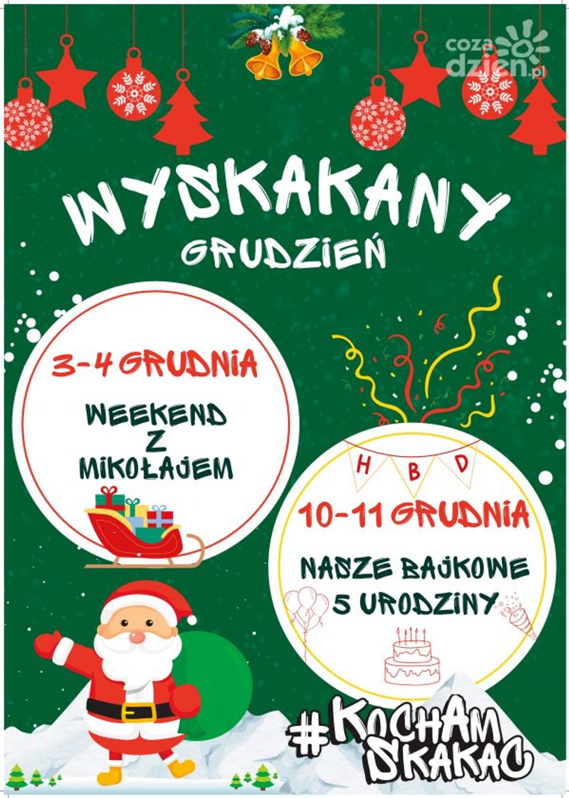 Weekend z Mikołajem w Parku Trampolin #KochamSkakać Weekend z Mikołajem w Parku Trampolin #KochamSkakać