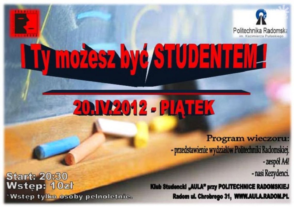 WEJŚCIÓWKI Zostań studentem Aula - Radom