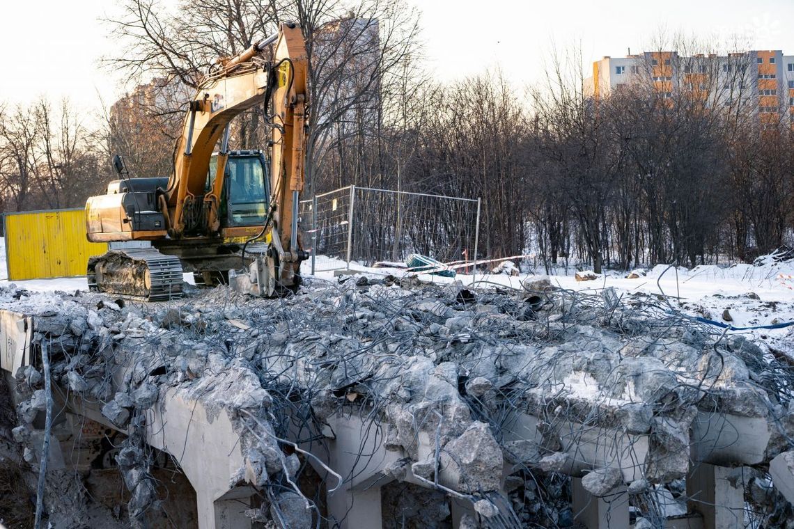 Wiadukt przy Kozienickiej już wyburzony