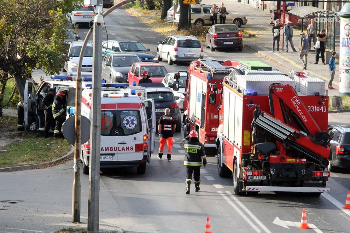 [Wideo] Wypadek dwóch radiowozów na Okulickiego