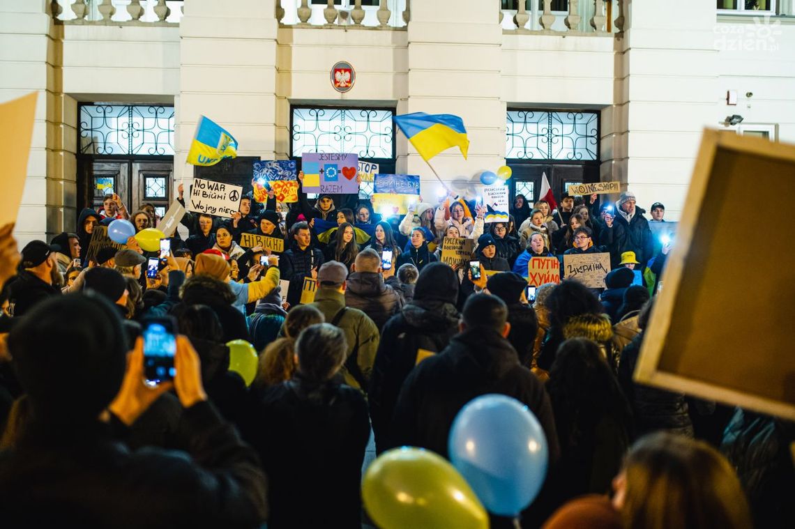 Wiec solidarności z Ukrainą na placu Corazziego (zdjęcia)