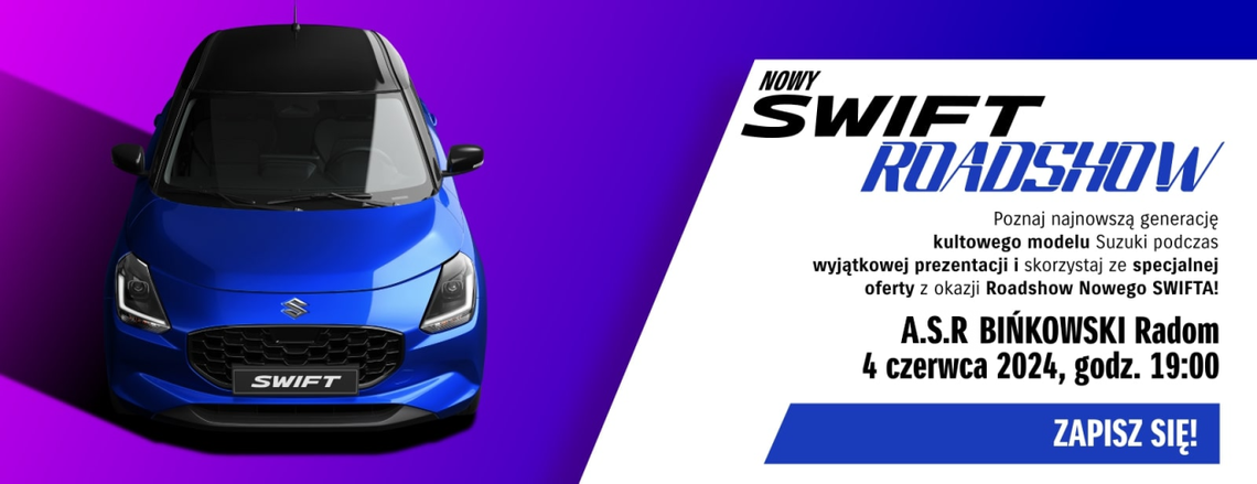 Wielki powrót Suzuki Road Show, którego gwiazdą będzie nowy Swift Wielki powrót Suzuki Road Show, którego gwiazdą będzie nowy Swift