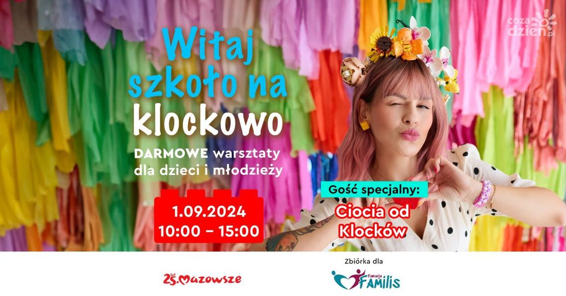 "Witaj szkoło na klockowo". W niedzielę charytatywne warsztaty LEGO "Witaj szkoło na klockowo". W niedzielę charytatywne warsztaty LEGO
