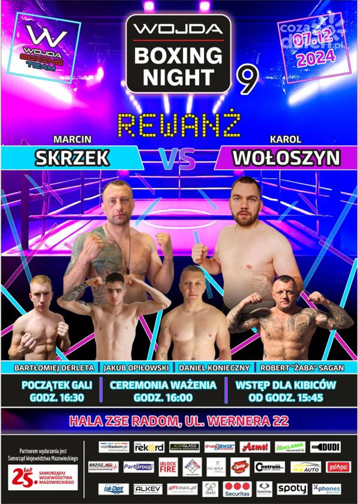 Wojda Boxing Night 9 już w sobotę. Walką główną starcie Skrzeka z Wołoszynem Wojda Boxing Night 9 już w sobotę. Walką główną starcie Skrzeka z Wołoszynem