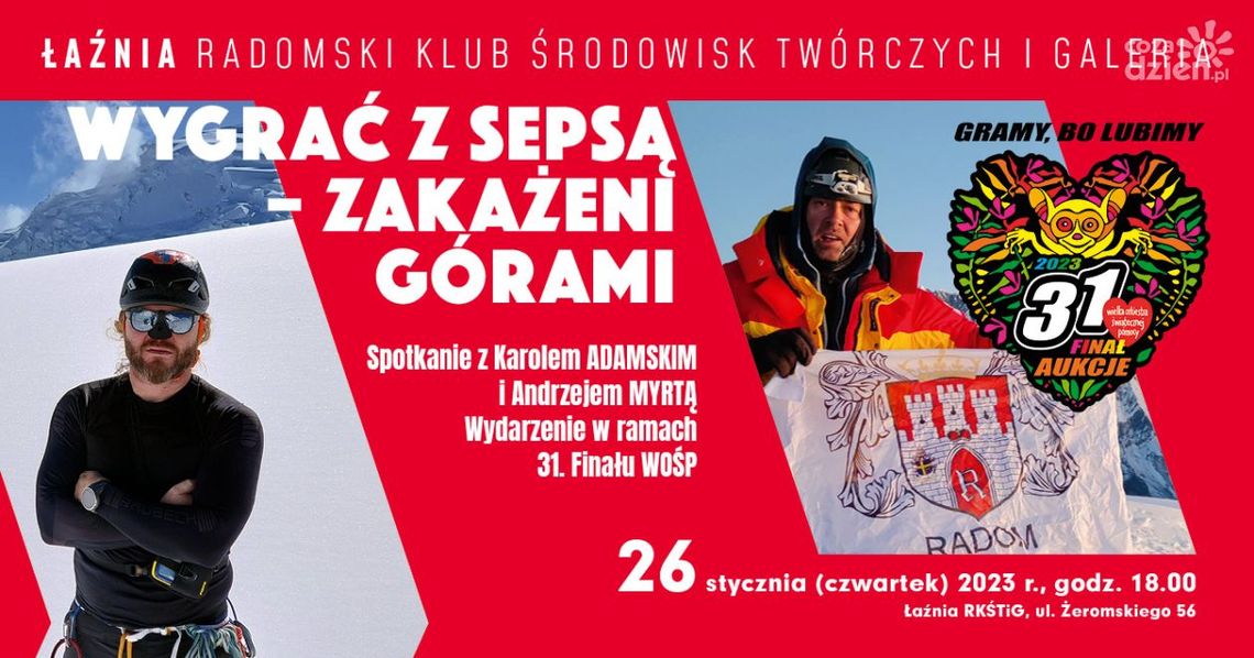 WOŚP 2023: Spotkanie z podróżnikami w Łaźni