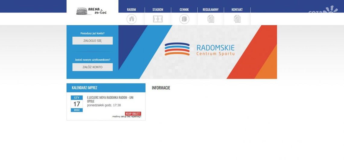 Wreszcie ruszyła internetowa sprzedaż biletów na mecz w Radomskim Centrum Sportu Wreszcie ruszyła internetowa sprzedaż biletów na mecz w Radomskim Centrum Sportu