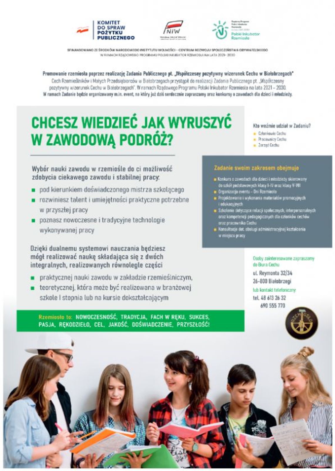 Współczesny pozytywny wizerunek Cechu w Białobrzegach