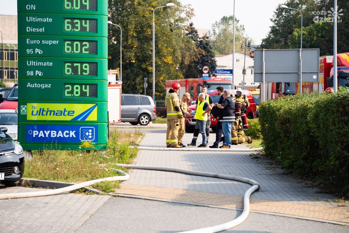 Wyciek gazu na stacji paliw w Radomiu. Sytuacja jest opanowana