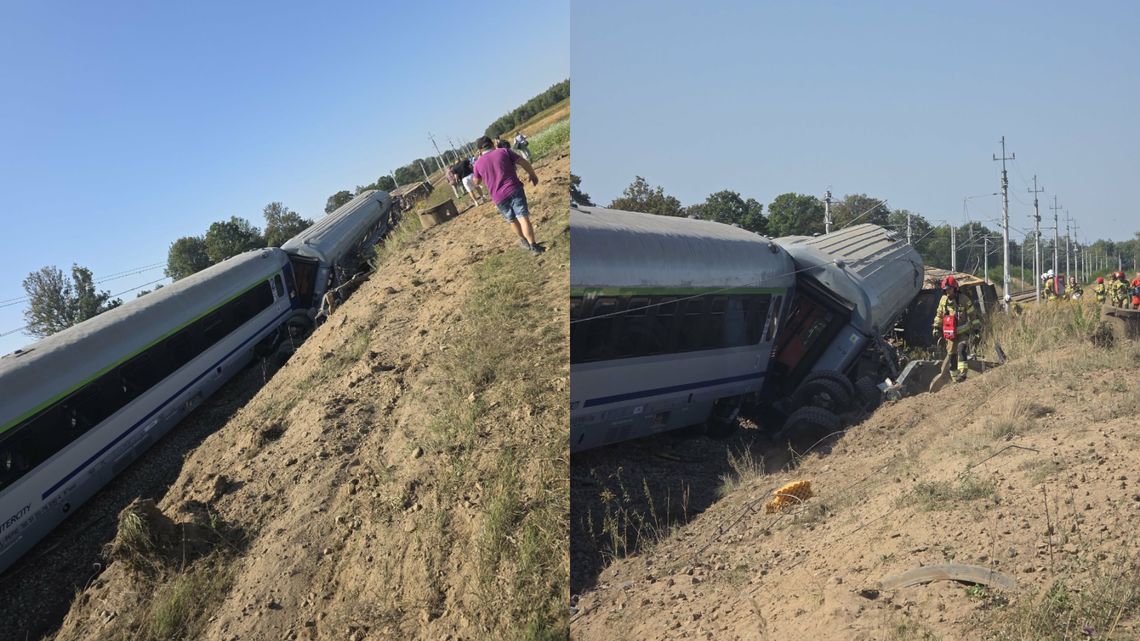 Wykoleił się pociąg PKP Intercity. Cztery osoby w ciężkim stanie