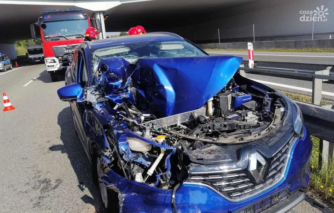 Wypadek na trasie S7 w Kamieniu. Są duże utrudnienia