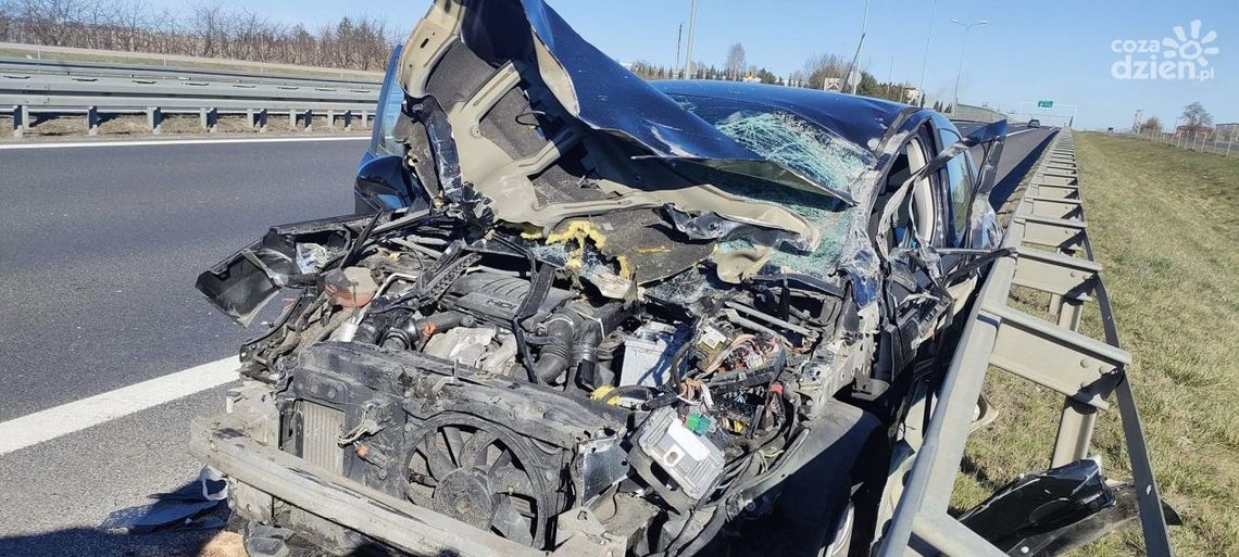 Wypadek w Broniszewie. Utrudnienia na S7